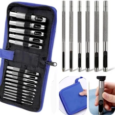 Leather Hole Punch Tool Circle Hole Punch Metal Hollow Punch Set for Watch Band