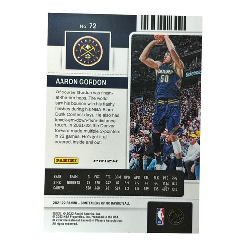 2021-22 Panini Contenders Optic Aaron Gordon #72 Rosso Parallelo - Foto 2 di 2