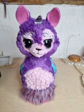 Hatchimals Llamacorn Toy Extend Neck Talking Changing Eye Lights Purple Works