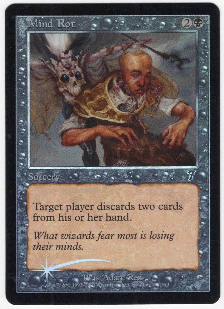 mtgダークファイヤーズ2001 Mind Rot 2001 MTG Core Set 7th Edition FOIL Black Common