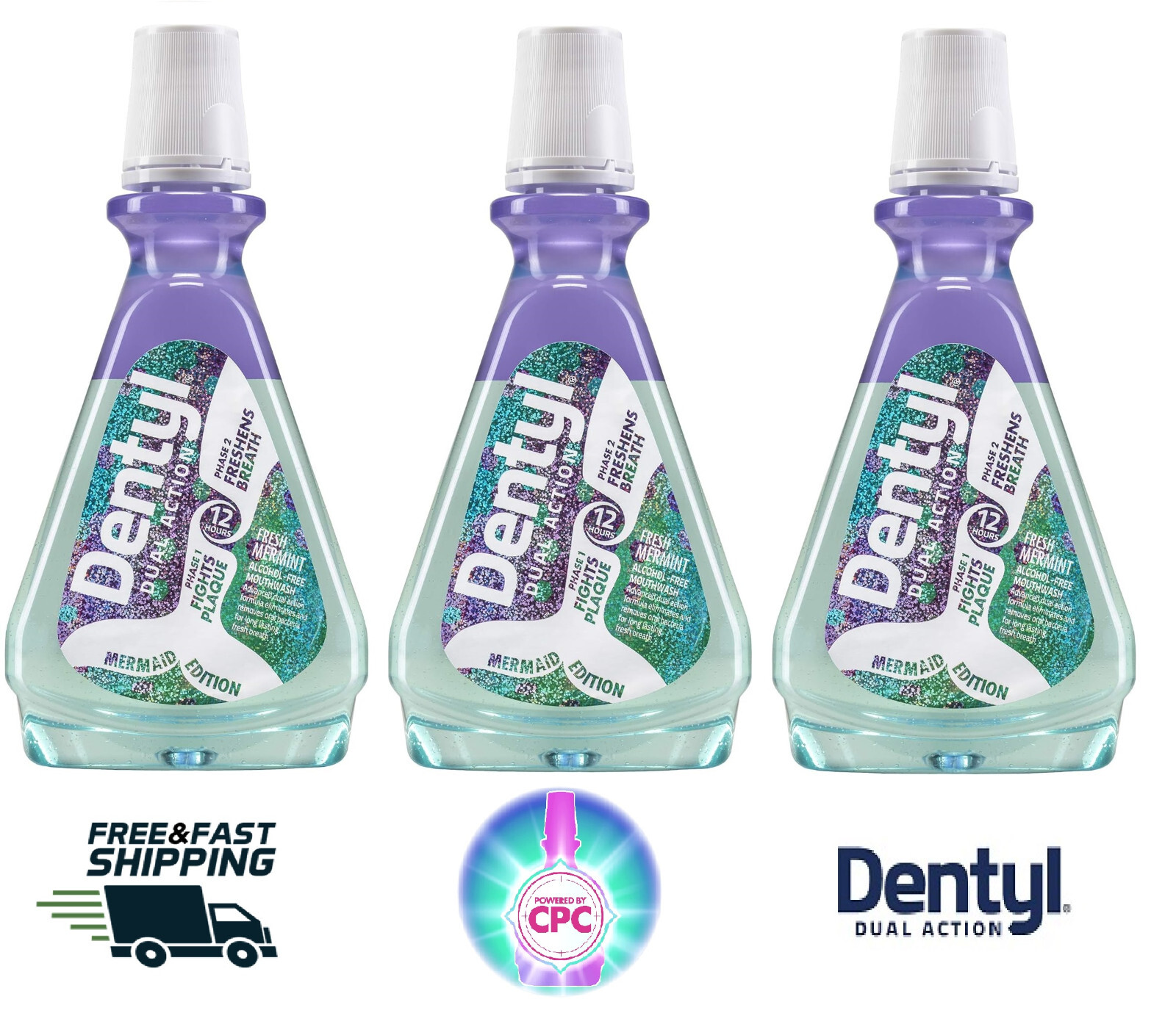 Dentyl Mouthwash Dual Action 3 x 500 ml Fight Plaque, Cleans Teeth