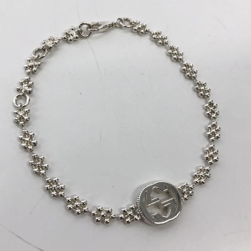 Bracelet chaîne G imbriqué GUCCI 481687 19 cm avec boîte bijoux unisexes 