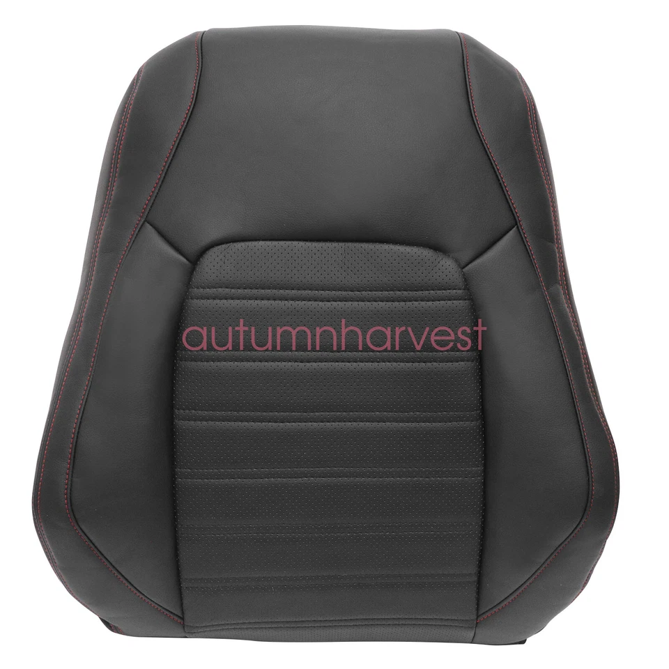 Cubierta de asiento perforada superior de pasajero negra para Volkswagen Jetta GLI 2011 a 2018 Foto 3 de 4