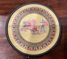 Vintage Clay Decorative Plate Replica  Apollo in Sun Chariot