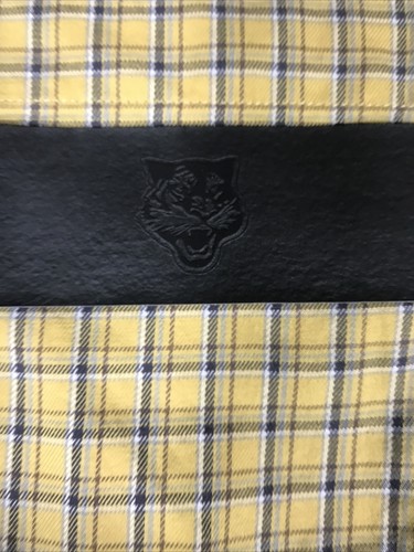 Onitsuka Tiger X Andrea Pompilio Plaid Zip Shirt Mens S-M Cotton Tiger Logo Rare - Picture 2 of 13
