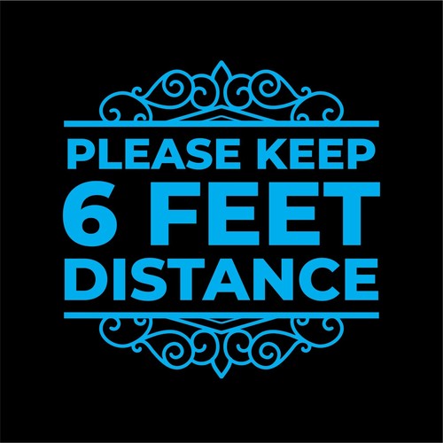 6 FEET Distance Decal Sticker Business Reopen Decal - Social Distancing Decal - Picture 10 of 15