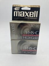 New Maxell Camcorder Video Tape Cassette 2 Pack HGX-Gold TC 30 Sealed