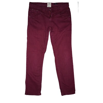 Tom Tailor Alexa Slim Womens Jeans Trousers Stretch Straight 42 XL W33 L32 Used Purple