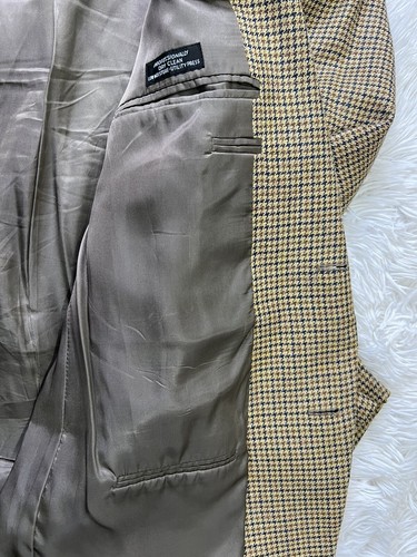 Roundtree & Yorke Houndstooth Blazer Sports Coat Wool Linen & Silk Blend SZ 44L - Picture 9 of 18