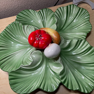 Vintage Brad Keeler Lettuce Tomato Veggie 5 Section Vegetable