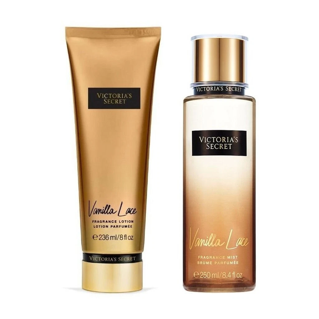 VICTORIA'S SECRET VANILLA LACE BODY MIST & BODY LOTION SET LIMITED EDITION