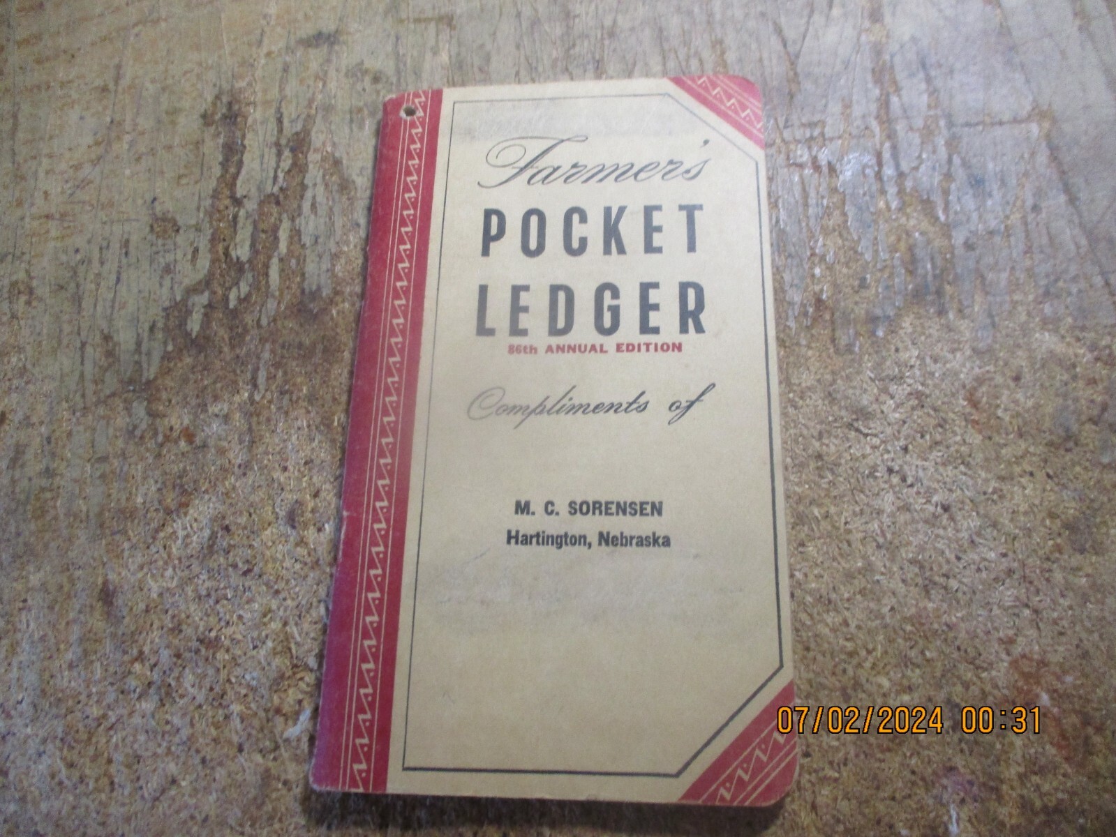 JOHN DEERE 195253 FARMERS POCKET LEDGER M.C. SORENSEN HARTINGTON NEBRASKA as is eBay