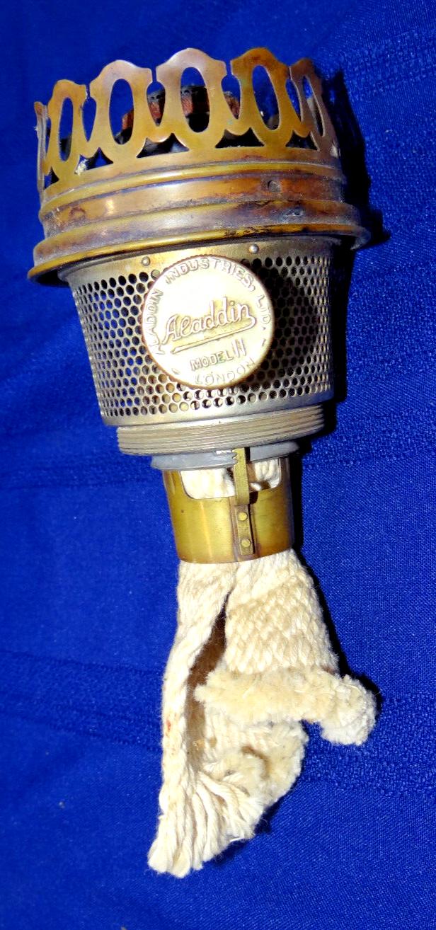 Aladdin Model 11 Burner w Generator Wick Brass Kerosene Oil Lamp Parts