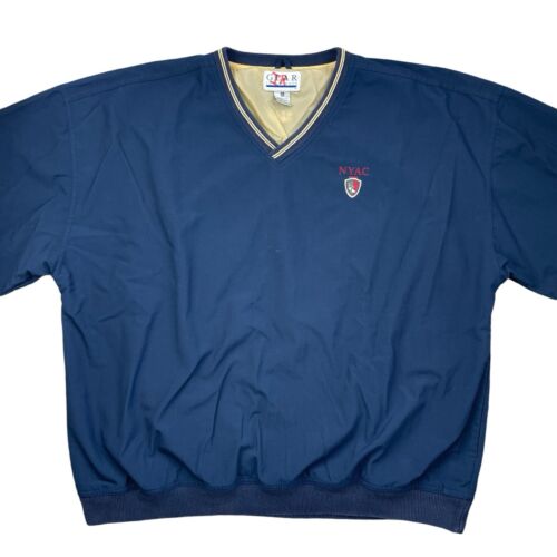 VTG 90s New York Athletic Club NYAC Winged Foot Pullover Windbreaker Jacket XL - Picture 2 of 10