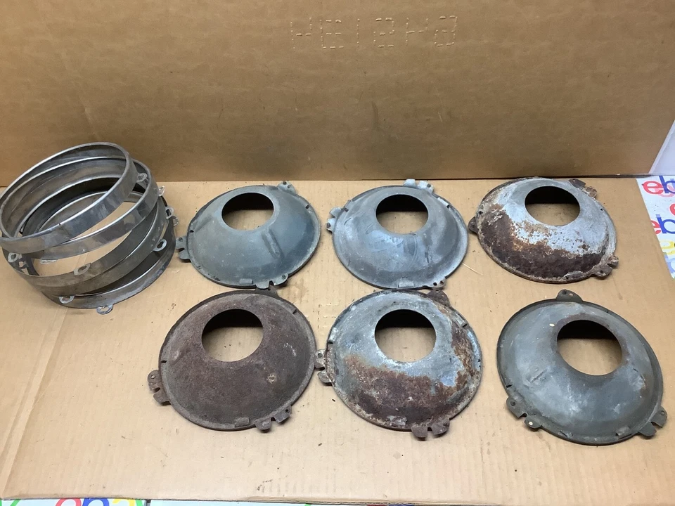 68-70 AMX AMC JAVELIN REBEL RAMBLER FARO 7” CUBO Y 7/8” ANILLO DE AJUSTE LOTE DE 6 Foto 2 de 2