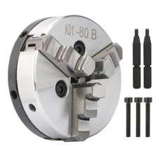 K01-50/60/80B Lathe Chuck 3 Jaw Self Centering Chuck for Milling Hardened Steel