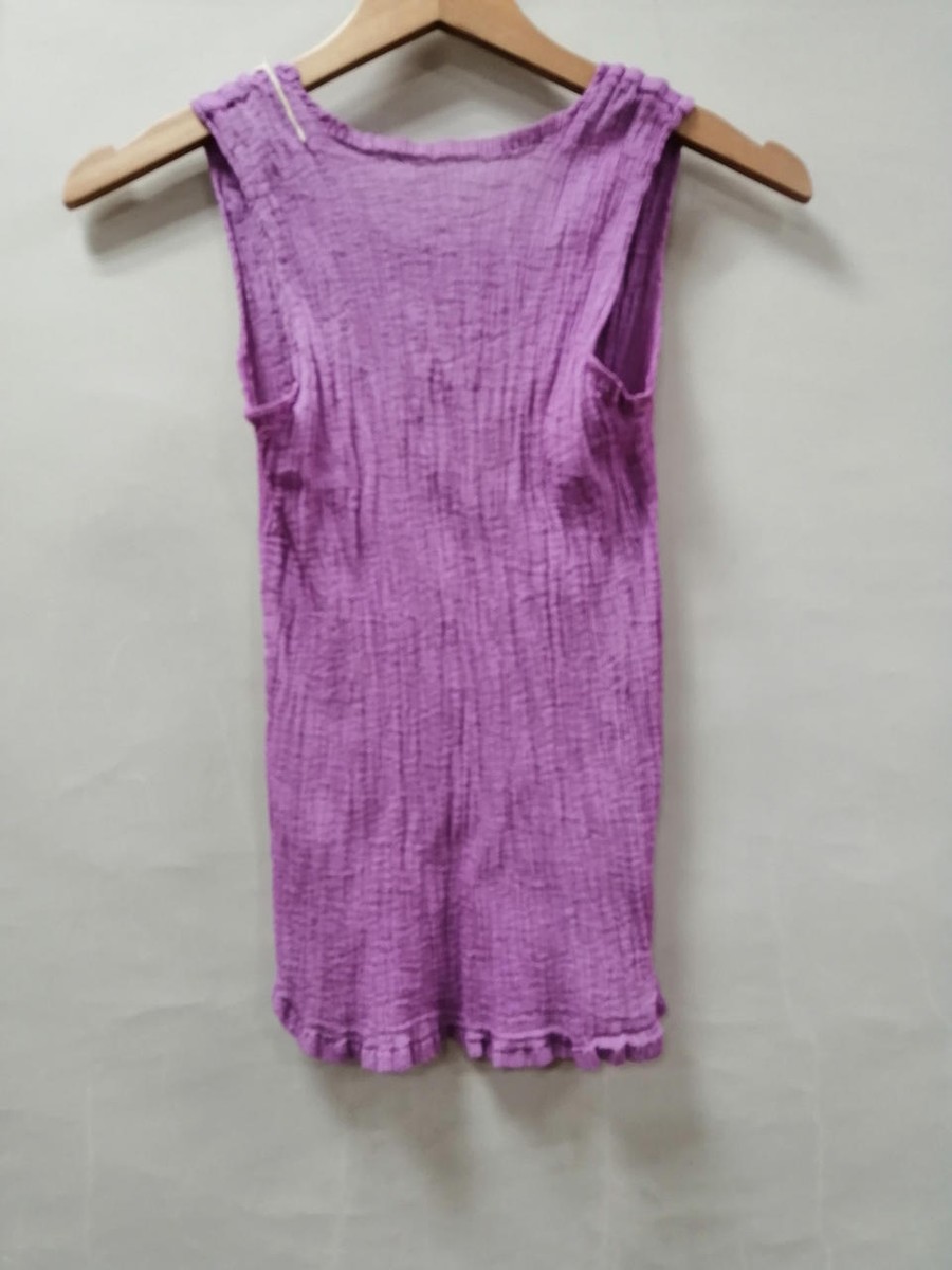 ISSEY MIYAKE purple pleated tank top 20 inch length | eBay