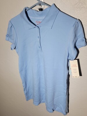 NEW Cat & Jack Size XL (14/16) Light Blue School Uniform Polo Top