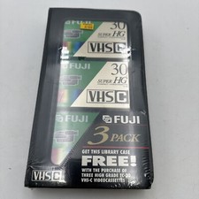 Fuji VHS-C TC-30 Super HG Compact Camcorder Blank Tapes Brand New Sealed 3 Pack
