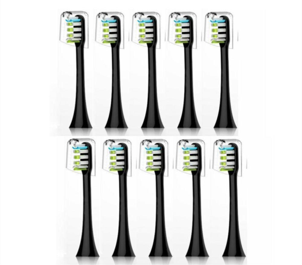 10 Pack Electric Toothbrush Brush Heads for BAOVERI D12 D32 , With 10