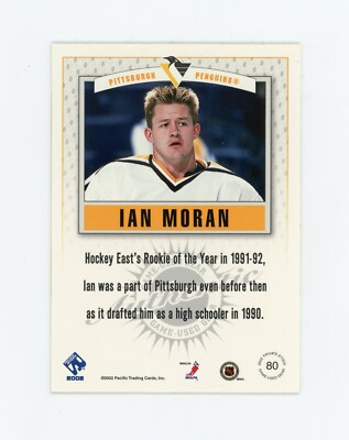 IAN MORAN 2001-02 Pacific Private Stock Jersey #80