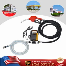 550W 110V Electric Oil Fuel Diesel Gas Transfer Pump W/Meter Hose with Nozzle