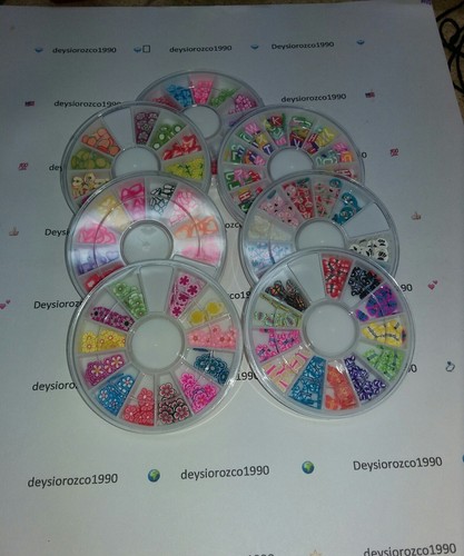 2box Acrilico Decorazione Nail Art Fimo Argilla Polimerica 3D Adesivi Colorati Assortiti - Foto 10 di 10
