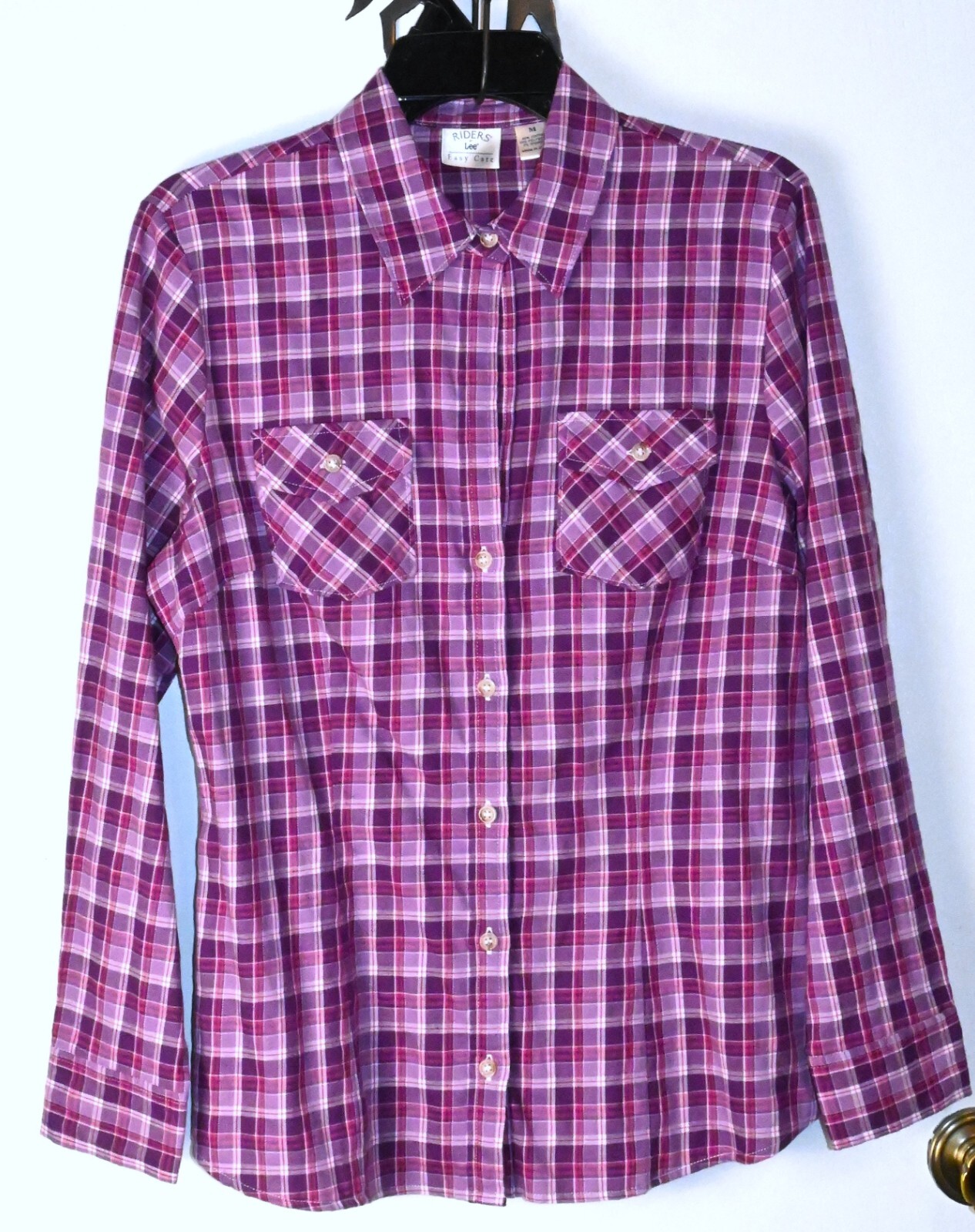 LEE RIDERS Easy Care Equestrian/ Western M button down, collard shirt ...