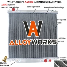 3 Row Aluminum Radiator For 1999-2005 Ford F-250 F-350 F450 Super Duty 6.8L 7.3L