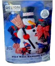 Christmas Frosty The Snowman Felt Wall Hanging Kit 5109 Design Works Crafts New