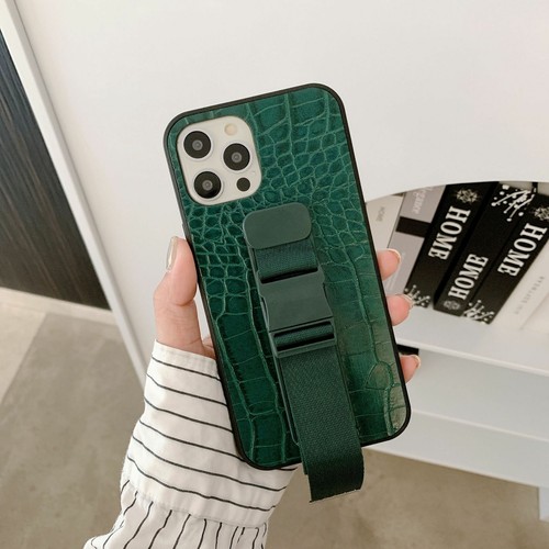 Crocodile Pattern PU Phone Case with Wristband for iPhone 13 12 Pro 11 XS XR XS - Picture 11 of 55