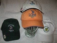 4 U.S. Open stitched cotton golf hats/caps all are one size fits all