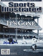 Bill Moose Skowron Signed September 2008 Sports Illustrated No label PSA DNA COA