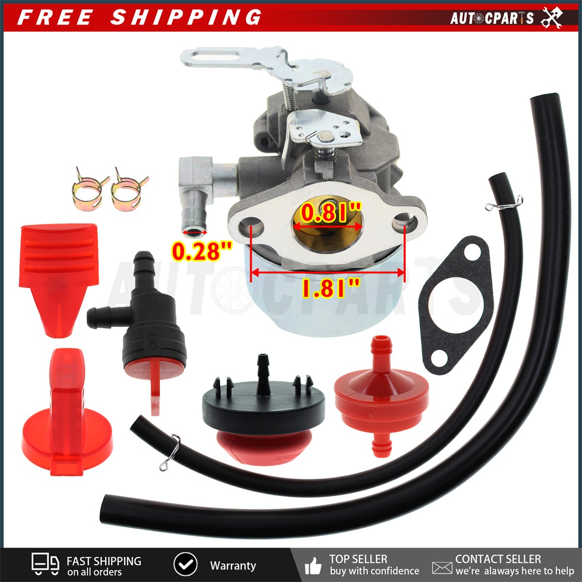 Carburetor for 611D000 MTD Yard Machines 315 5hp 22'' Snow Blower