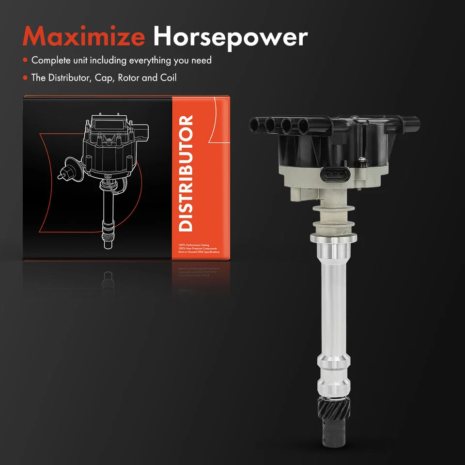 New Ignition Distributor w/ Cap & Rotor for Chevy C2500 C2500 Suburban GMC G3500 - Image 2 of 4