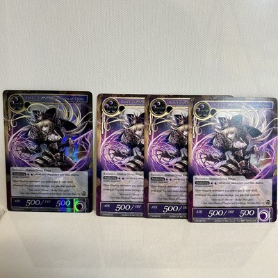 4x Dark Faria, Shadow Princess of Ebony - TTW-080 - 1 Foil 3 Regular NM