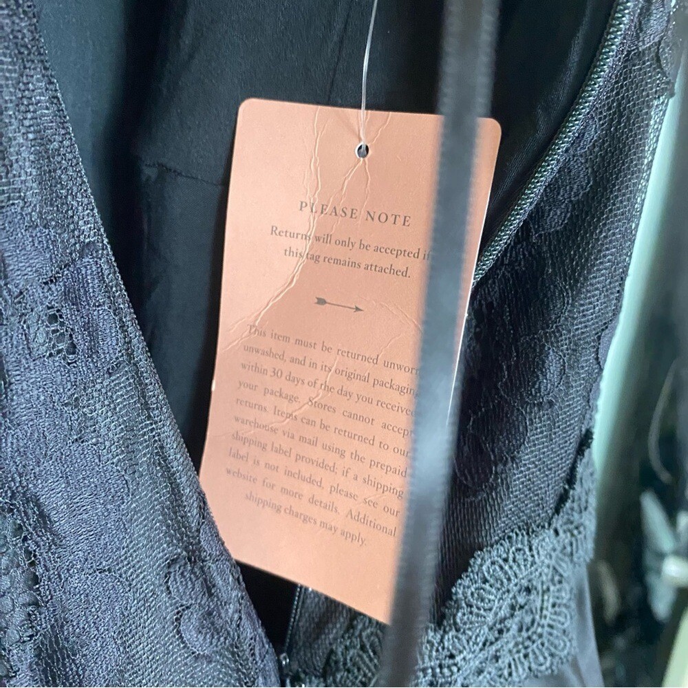 Anthropologie BHLDN Elora Sleeveless V Neck Ruffle Lace Maxi Dress Black  Size 12 | eBay