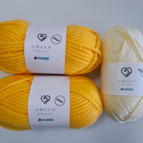 Hobbii Giga 150g x 2 + Hobbii Chunky 100g x 1 - 100% Acrylic *Free Post