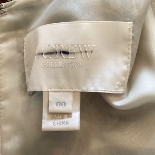 Abito J Crew Collection Jules taglia 00 abito a tubino stampa 100% seta foderato - Foto 8 di 9
