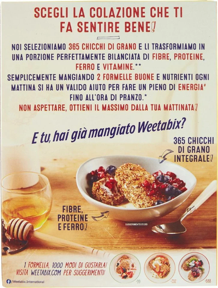 6 Confezioni Weetabix 24 Formelle di Frumento Integrale 430g - Immagine 3 di 3