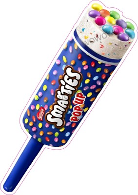 Eis Van Aufkleber Smarties Pop Up Solo Push Up Lolly Aufkleber Anhänger Aufkleber