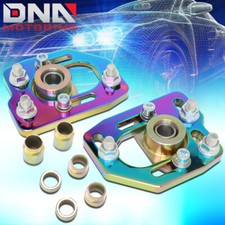 For 1990-1993 Ford Mustang Pair Front Adjustable Cambercaster Plates Neo Chrome
