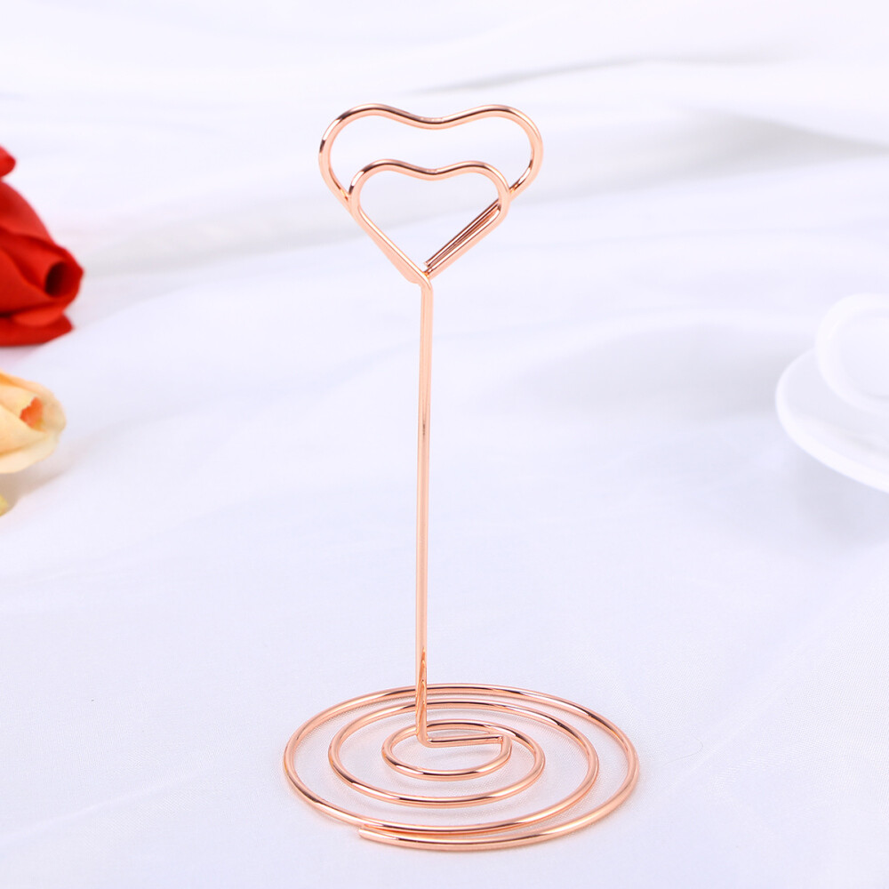 10 Pcs Paper Clips Photo Holder Metal Stand Office Desks Table Number