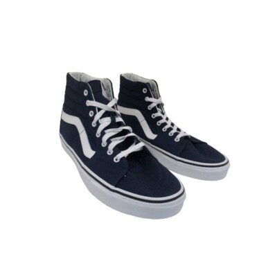 VANS Men's 721565 Sk8-Hi Core Classic Skateboard Shoe Navy/White Size 13M 
