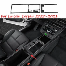 Gear Box Shift Cup Holder Panel Cover Carbon Fiber For Lincoln Corsair 20-21