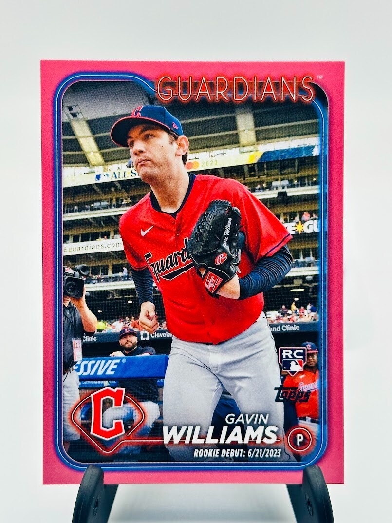 GAVIN WILLIAMS 2024 Topps Update #US294 Mother's Day Pink #/50 SP RC Guardians
