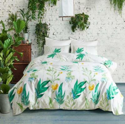 3D Peony Leaves ZHUA1103 Bed Pillowcases Quilt Duvet Cover Set Queen King Zoe