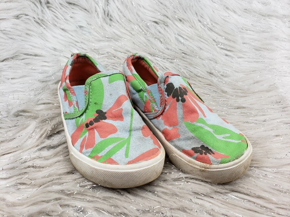 Zapatos activos informales sin cordones BABY GAP azul verde rosa niño talla 9 Foto 3 de 4