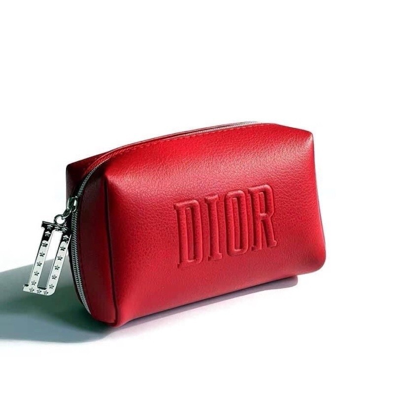 Dior Red Cosmetic Bag Super Hot Clutch Bag / Card Holder