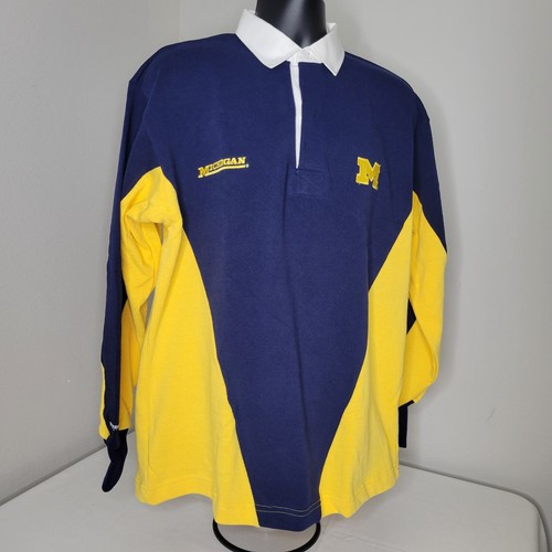 VTG University of Michigan Wolverines Barbarian Rugby Shirt XL Embroidered NEW!! - Picture 6 of 13